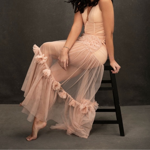 NWT Fashion Nova Look Worthy Maxi Dress Size Small Blush - Picture 1 of 16